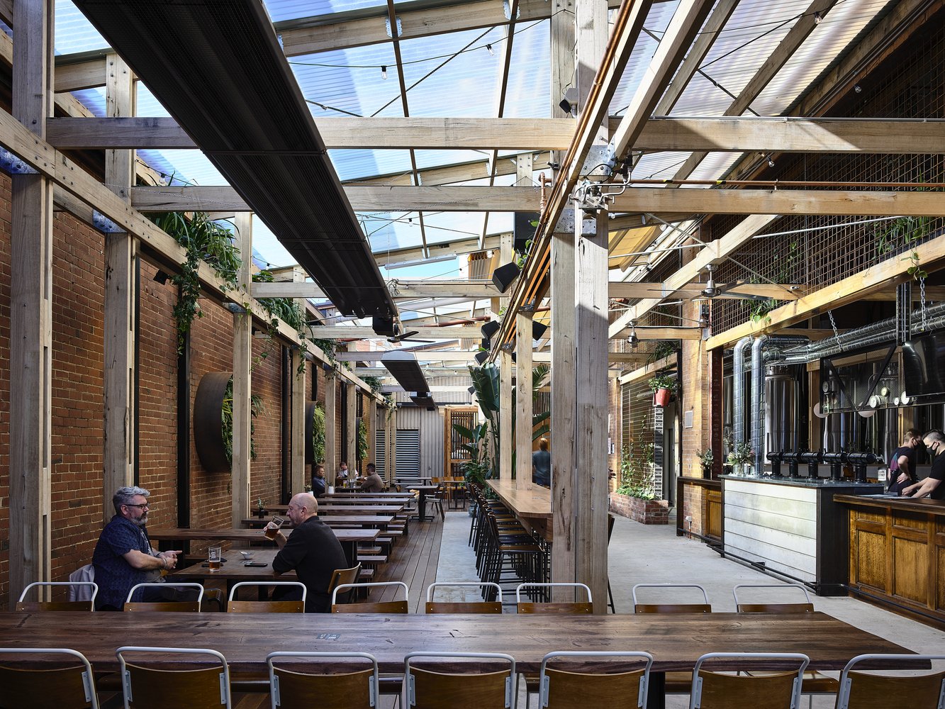 indoors, restaurant, urban, cafeteria, person, chair, wood, factory, cafe, glasses